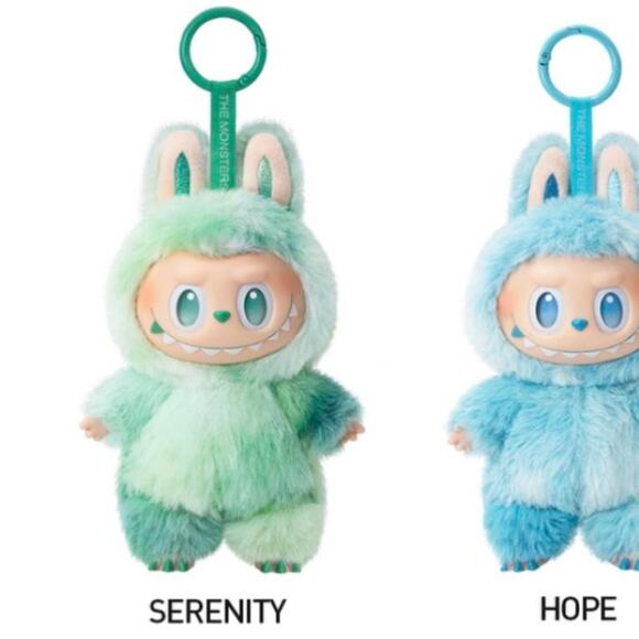Pop Mart Big Into Energy Labubu Plush Pendant Bag Charm (Serenity) - Picture 2 of 3